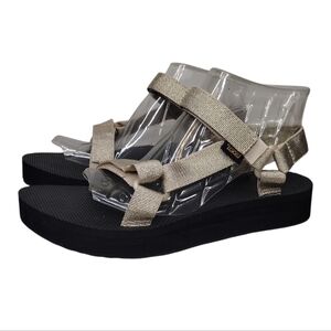 Teva Women's MidForm Universal Gold Straps Outdoors Sandals Sz 9